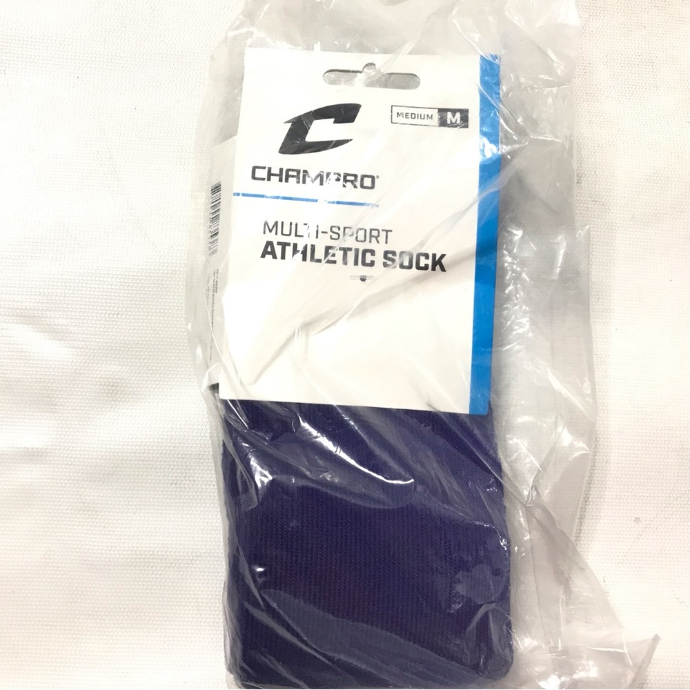 Champro Athletic Socks Size Medium 9-11 Solid Color Purple Multi-Sport New